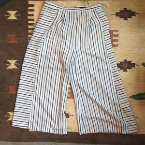 Black and White Culotte Pants